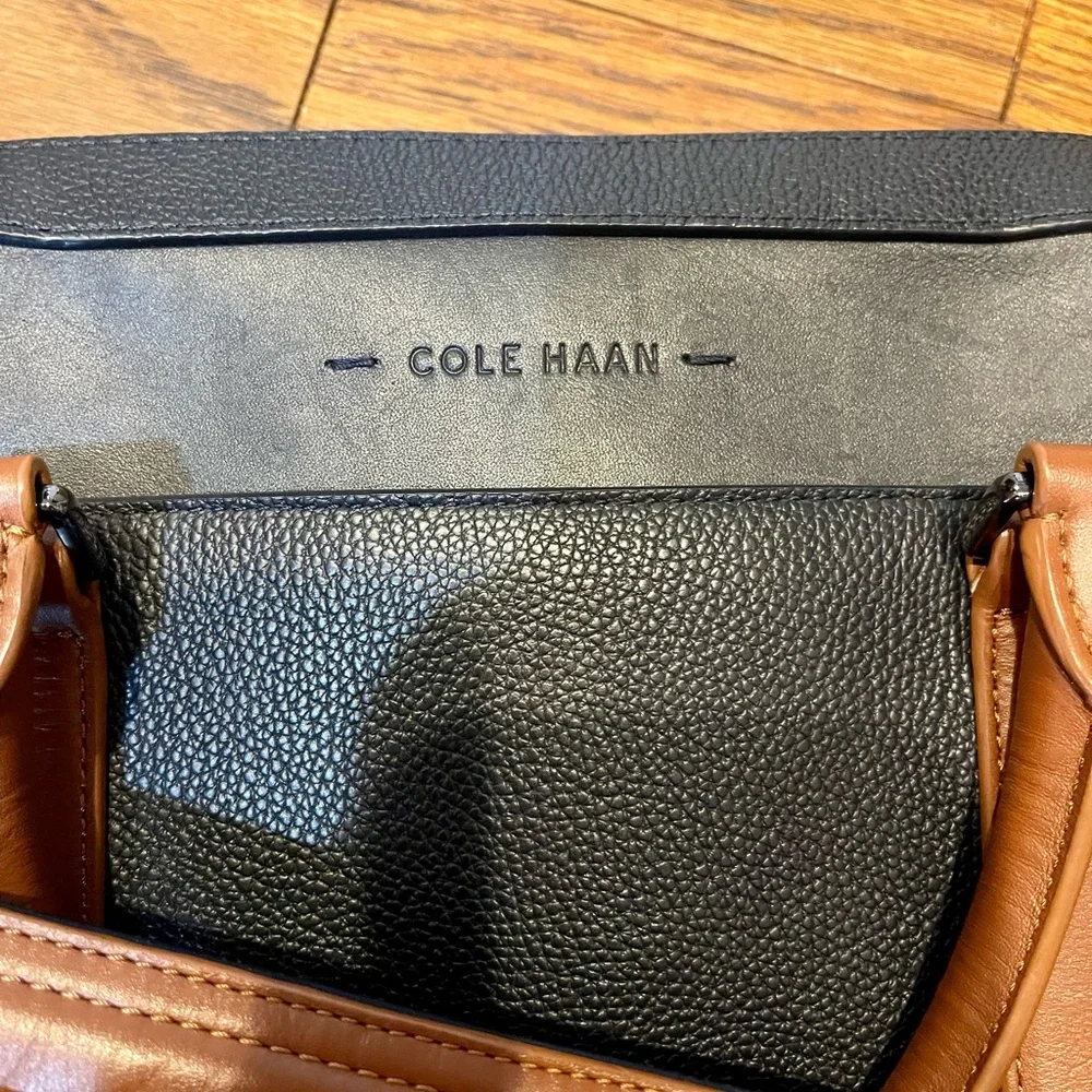 Cole Haan Navy and Tan Laptop Bag